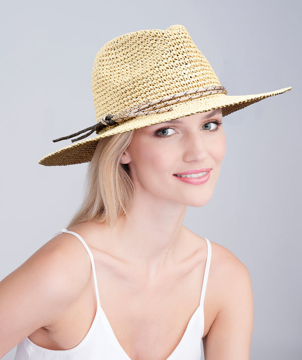 Marleigh - Straw Fedora Hat