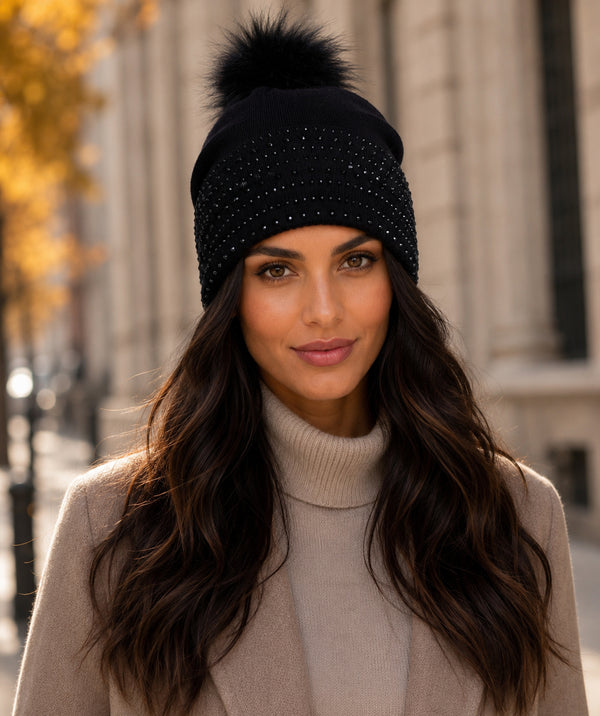 Adalyn - Pom Pom Beanie Hat