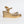 Gold Wedged Sandal with Pearl Embellishments and Toe Post