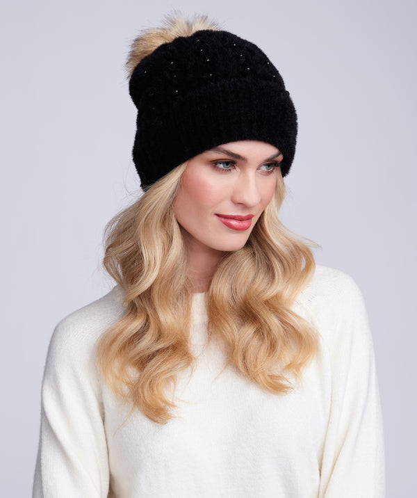 Alora - Pom Pom Beanie Hat