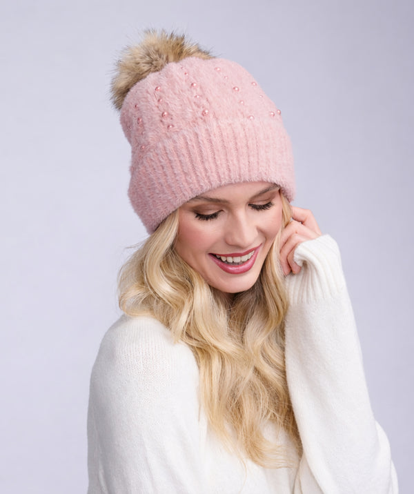 Alora - Pom Pom Beanie Hat