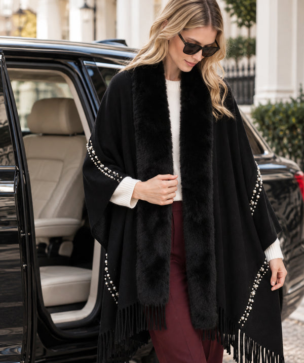 Anais - Faux Fur Shawl