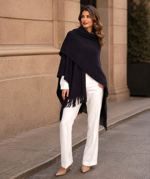 Anthea - Fine Ribbed Winter Shawl