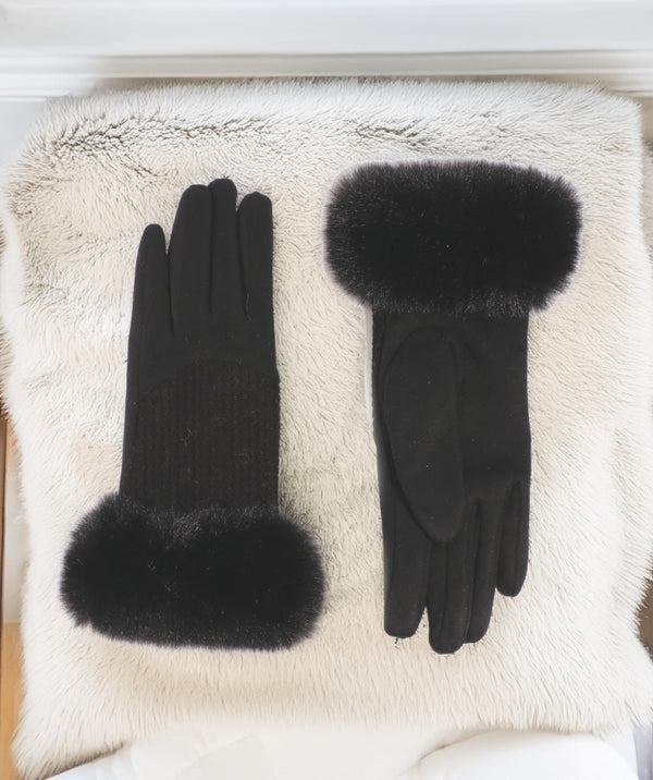 Aria - Faux Suede Winter Gloves