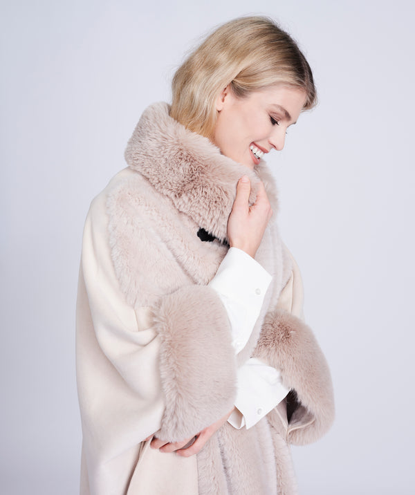 Ariana - Faux Suede Winter Cape