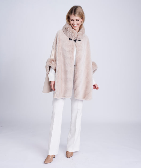 Ariana - Faux Suede Winter Cape