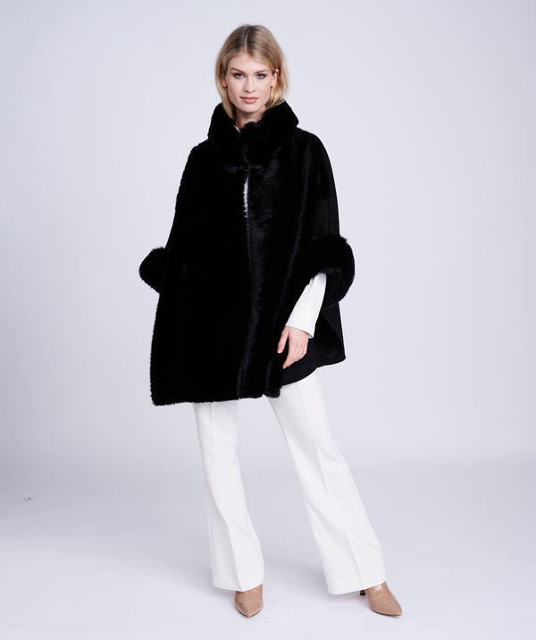 Ariana - Faux Suede Winter Cape