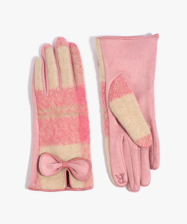 Ava - Lined Faux Suede Touchscreen Gloves