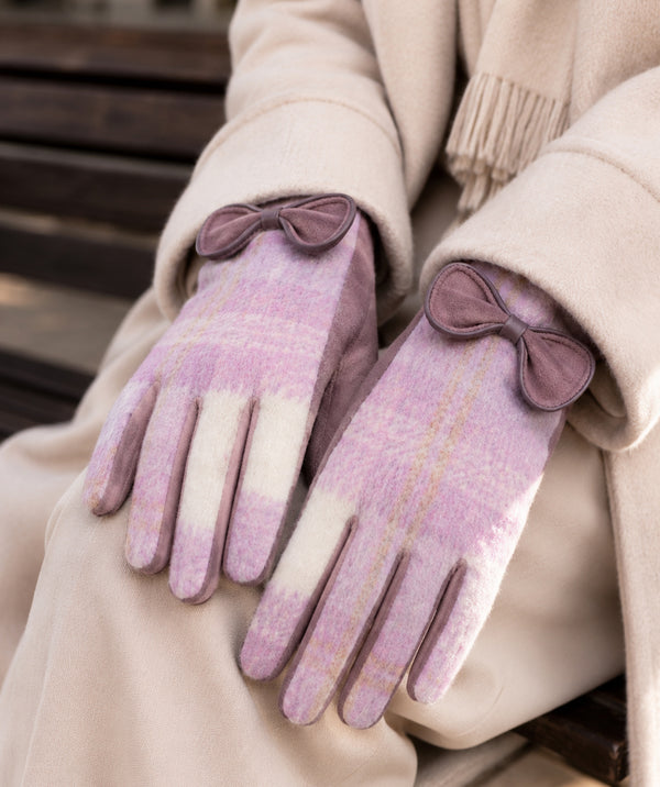 Ava - Lined Faux Suede Touchscreen Gloves