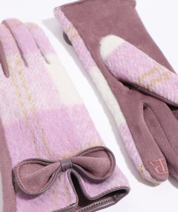 Ava - Lined Faux Suede Touchscreen Gloves