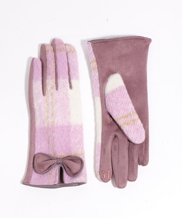 Ava - Lined Faux Suede Touchscreen Gloves