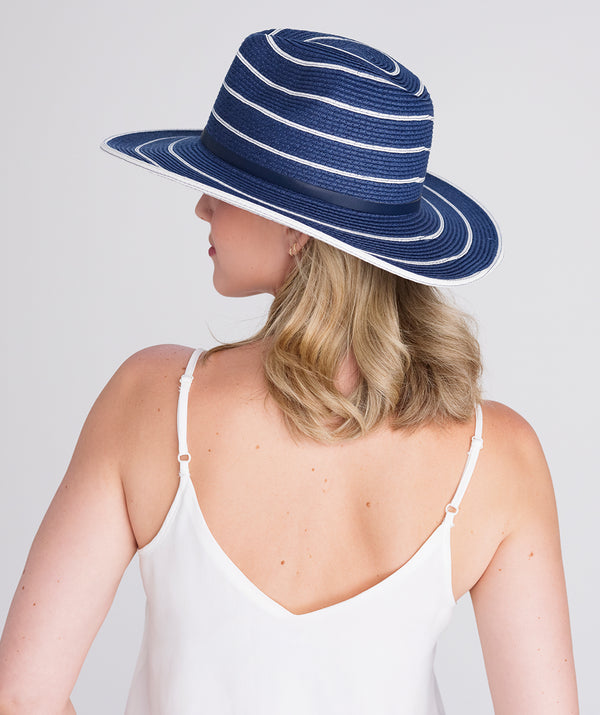 Cruise - Striped Straw Fedora