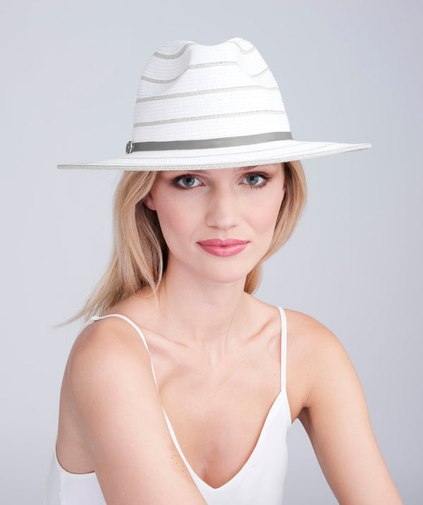 Cruise - Striped Straw Fedora