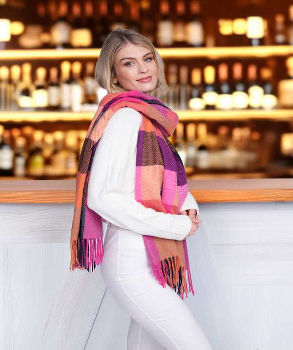 Evette - Checked Winter Scarf