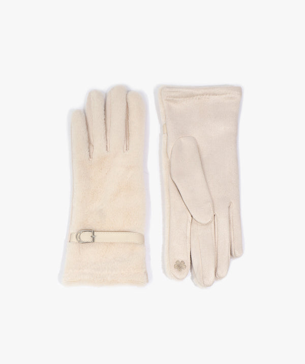 Evie - Touchscreen Faux Fur Gloves