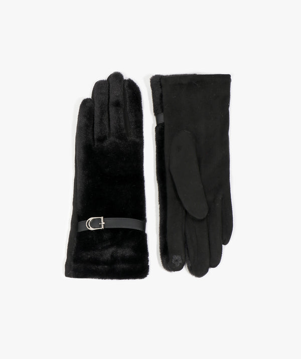 Evie - Touchscreen Faux Fur Gloves