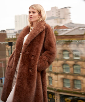 Gianella - Longline Faux Fur Coat