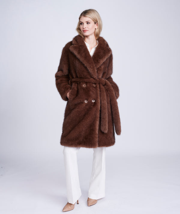 Gianella - Longline Faux Fur Coat