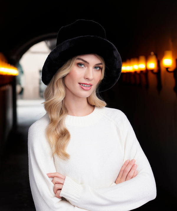 Hepburn - Faux Fur Bucket Hat