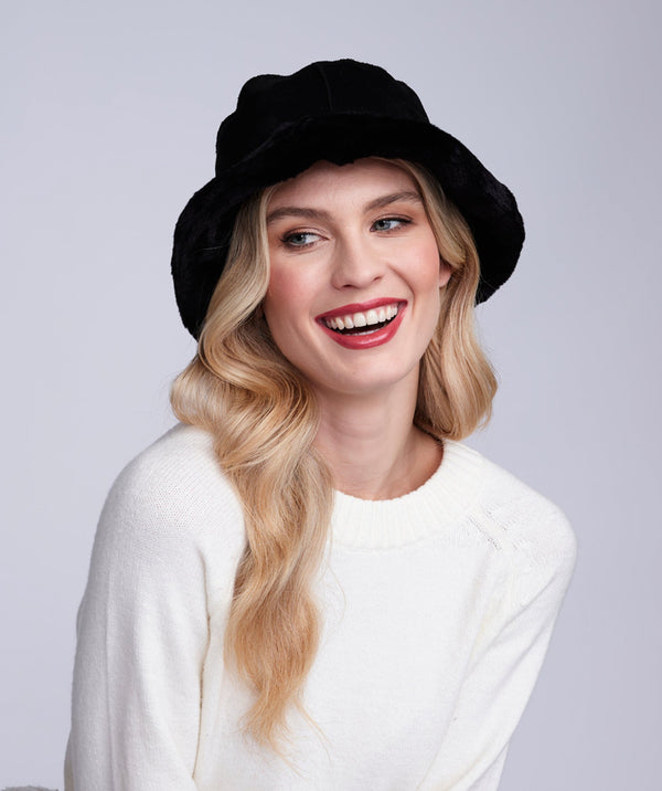 Isabella - Faux Suede Bucket Hat