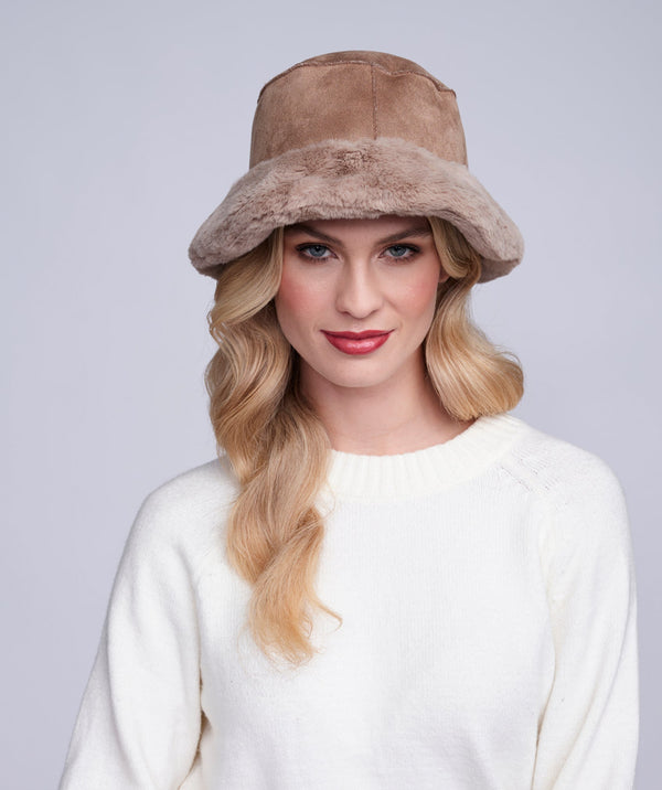 Isabella - Faux Suede Bucket Hat
