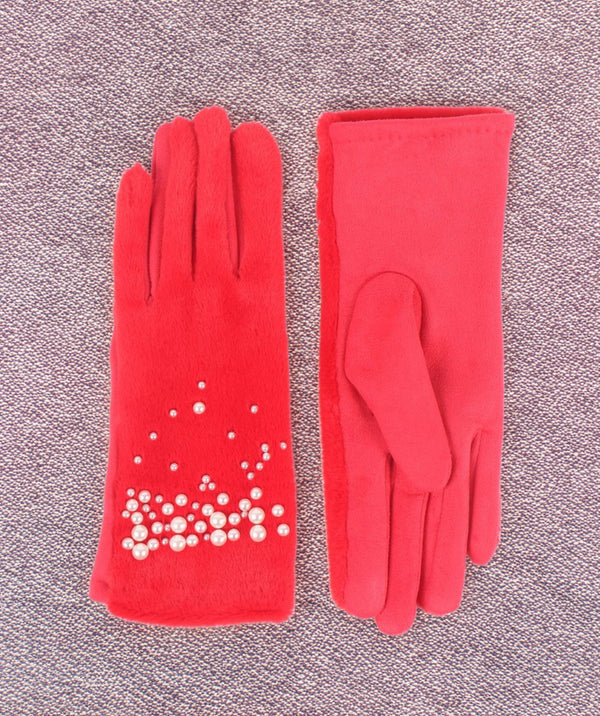 Juliette - Pearl Faux Suede Gloves
