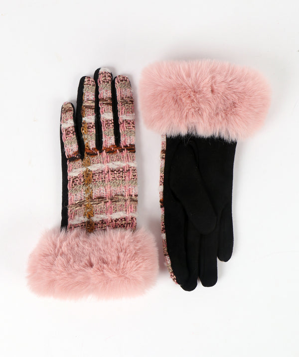 Kelly - Faux Suede Boucle Gloves