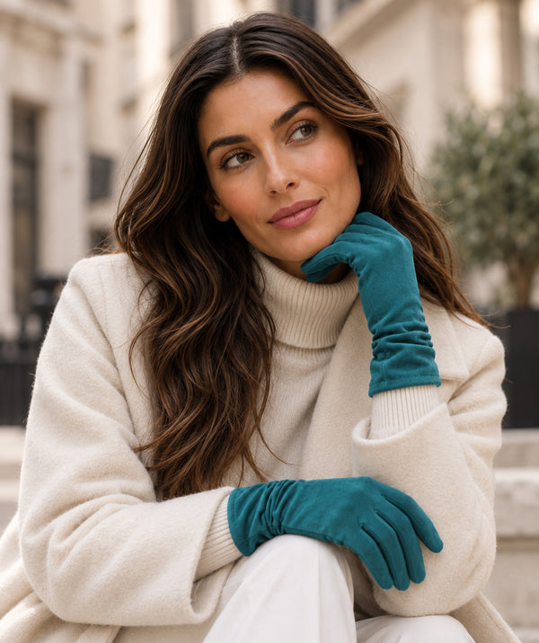 Laura - Classic Faux Suede Leather Gloves