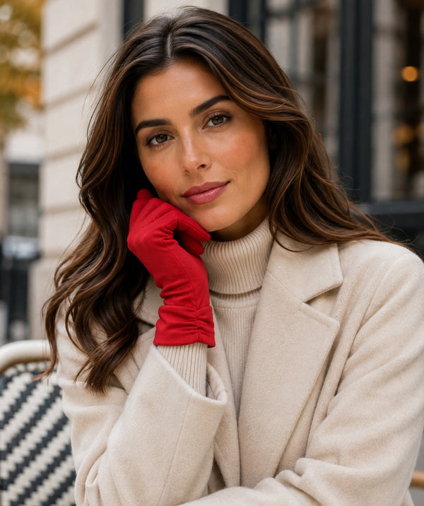 Laura - Classic Faux Suede Leather Gloves