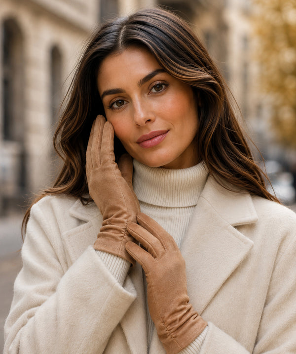 Laura - Classic Faux Suede Leather Gloves