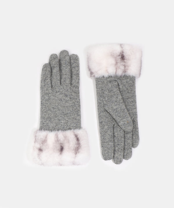 Marilyn - Faux Fur Cuff Wool Gloves