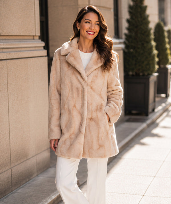 Marilyn - Longline Faux Fur Coat