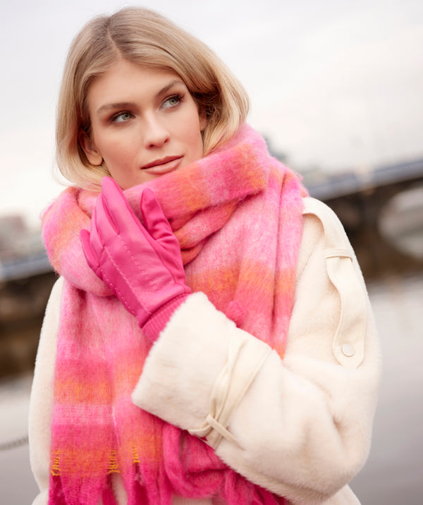 Charleigh - Roll Cuff Faux Suede Gloves