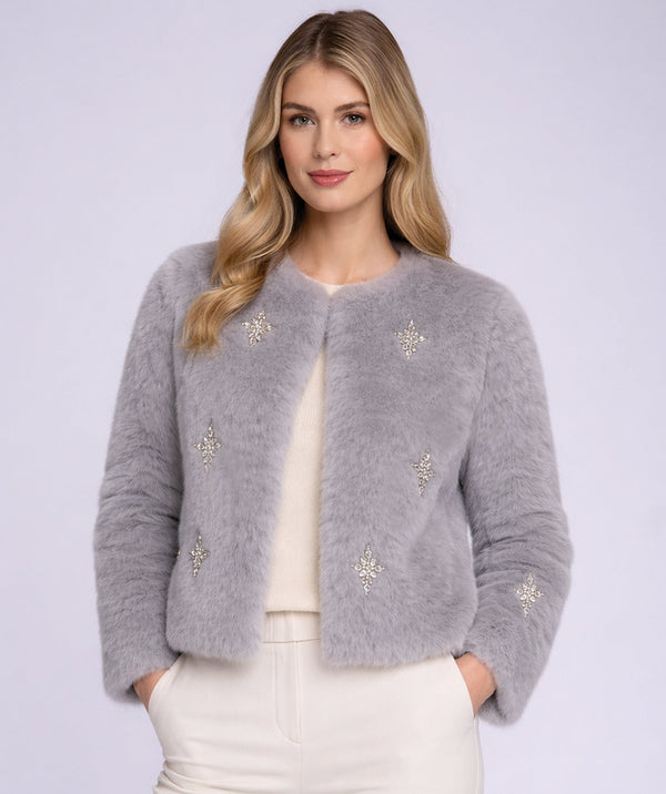 Portia - Faux Fur Cropped Jacket