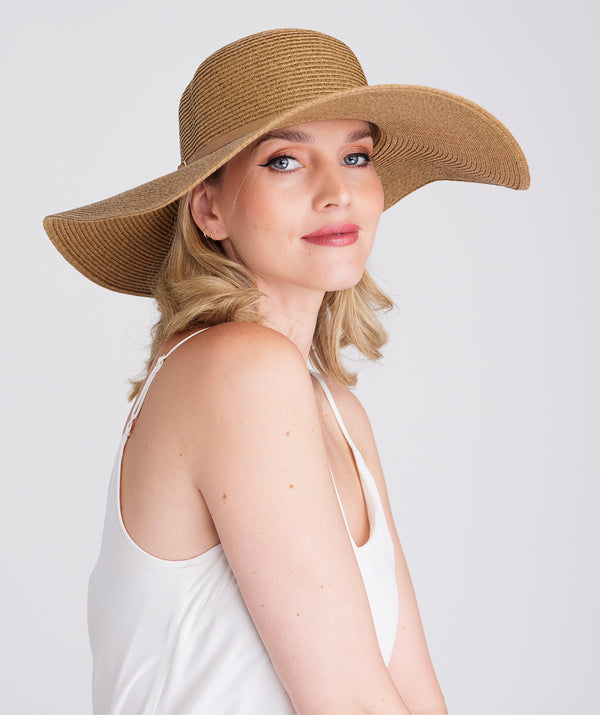 Porto - Wide Brim Straw Floppy Hat