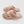 Skylar - Blush Faux Fur Slippers with sequin Embellishments.