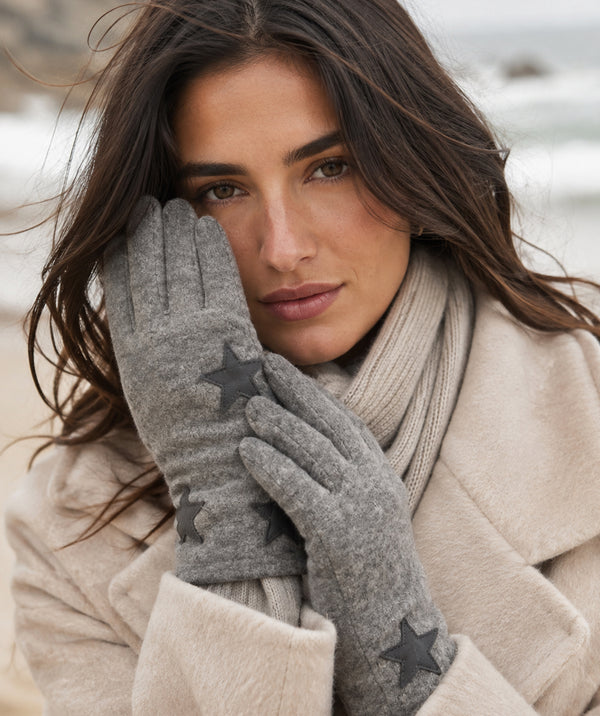 Uma - Wool Stars Design Gloves