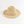 Natural Paper Straw Fedora Hat with Shell Bead Embellishment
