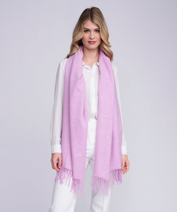 Silver Grey Oversized Scarf with Raw Edges