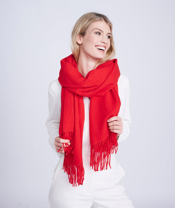 Blush Pink Oversized Scarf with Raw Edges